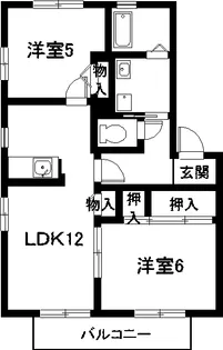 ディアス大高台A棟【2階】の間取り
