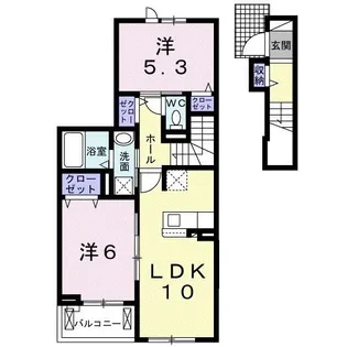 AFCレジデンス・登呂A【2階】の間取り
