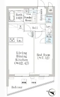 デュークハウス目黒【2階】の間取り