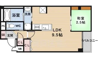 Ease西大路【3階】の間取り