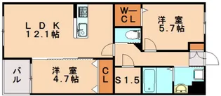 レオクライズ【4階】の間取り
