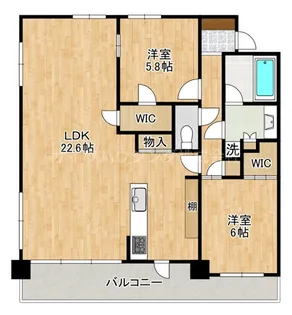 ダイアパレス東川口IV【5階】の間取り