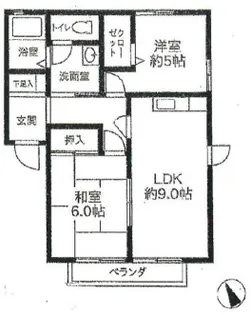 カサベルデ【1階】の間取り