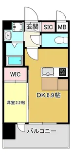 セレニテ十三ミラク【3階】の間取り