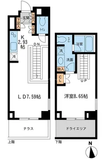 レジデンス白金コローレ【1階】の間取り