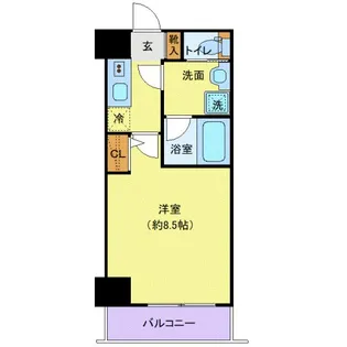 ロメック月島【4階】の間取り