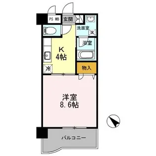 ルネス・カリヨン【2階】の間取り