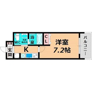 エス・キュート城東中央【8階】の間取り
