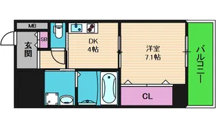 クローバー・ビュー上本町【9階】の間取り