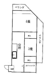 コーポ初雁【4階】の間取り
