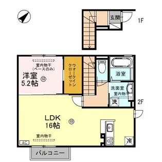 ラパン 花棟【2階】の間取り