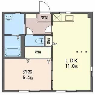 ハイツサンシャイン B【1階】の間取り