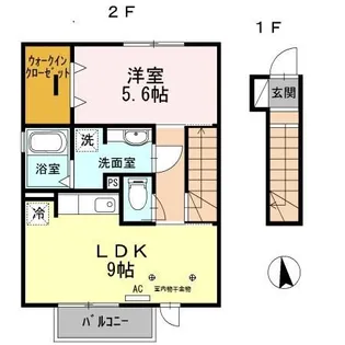 スカイフローラ【2階】の間取り