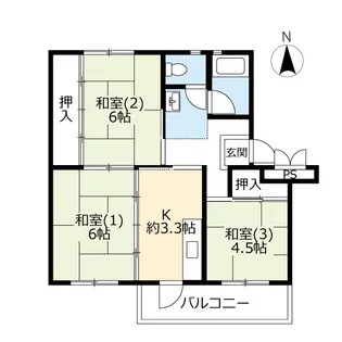 UR久喜青葉【5階】の間取り