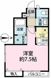 フルール桜川【1階】の間取り
