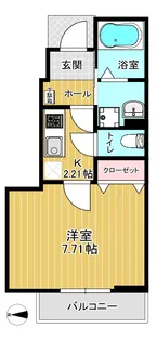 デンヒル白山B【1階】の間取り