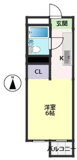 リヤンフォート 役知【2階】の間取り