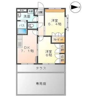 グランディール・シバオ【1階】の間取り