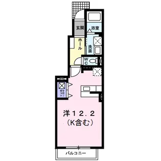 シャンdeプアロA【1階】の間取り