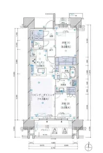 ブランズシティ品川ルネキャナル【8階】の間取り