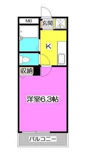 メゾンマイヨジョンヌ【3階】の間取り