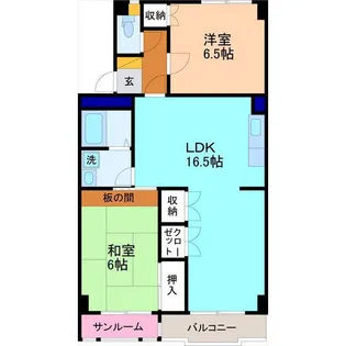 フラワァーロード【3階】の間取り