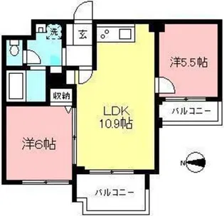 クレール【5階】の間取り