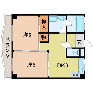 一瀬グランドパレ【2階】の間取り