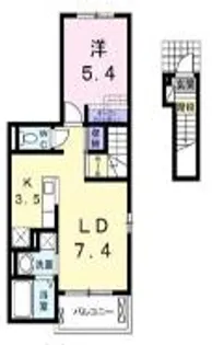 プリートカーサ【2階】の間取り