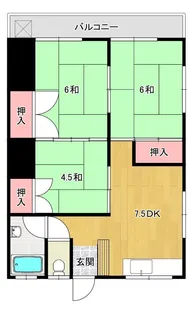 館コーポ【2階】の間取り