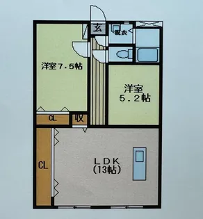 浦田マンション【2階】の間取り