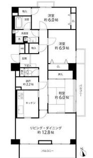 T s garden府中【1階】の間取り