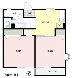 リスドーレ山手六番館【2階】の間取り
