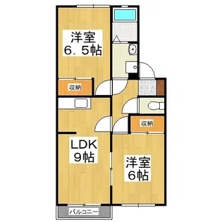 アーバンハイツ中井 B【2階】の間取り