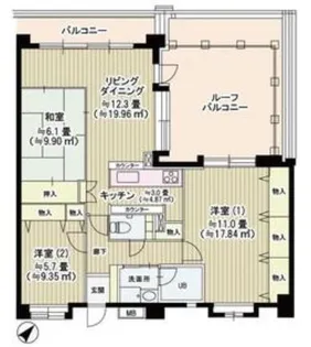 東京都世田谷区経堂3【マンション】の間取り