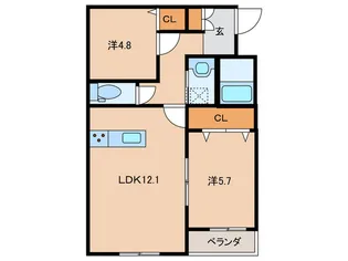 福岡県北九州市門司区柳原町【マンション】の間取り