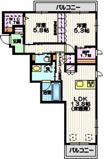 avenir K【3階】の間取り