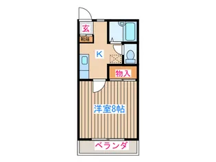 オ-レ東仙台II【2階】の間取り