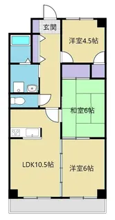 プレジデント六丁の目【1階】の間取り