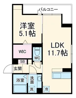 山梨県甲斐市富竹新田【アパート】の間取り