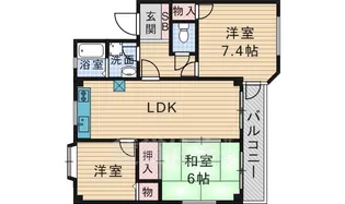 面取ハイツ【2階】の間取り