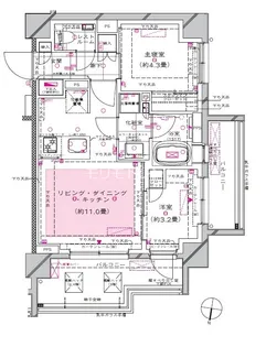 ディアナコート東北沢リビオ【3階】の間取り
