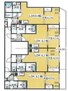 エルグランド津久野【1階】の間取り