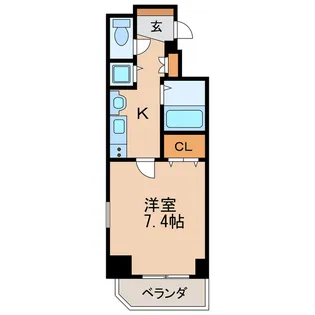 プレサンス桜通り葵【4階】の間取り