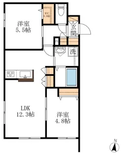 ブルーム ケイ【1階】の間取り
