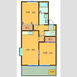エルミタージュKUBOTA【1階】の間取り