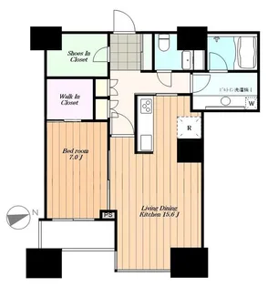 東京都港区高輪1【マンション】の間取り