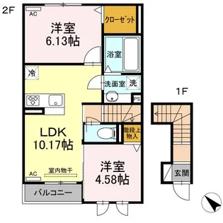 プランドール・越川【2階】の間取り