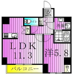 MON CHATON(モンシャトン)【7階】の間取り