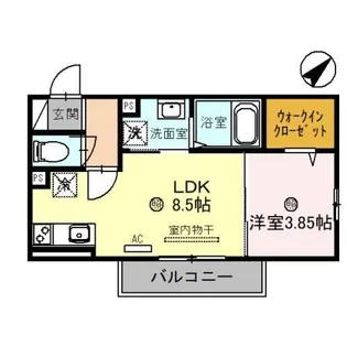 滋賀県草津市草津町【アパート】の間取り